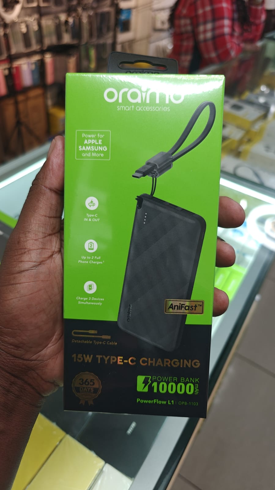 Oraimo 10000mAh 15W Fast Charging Power Bank